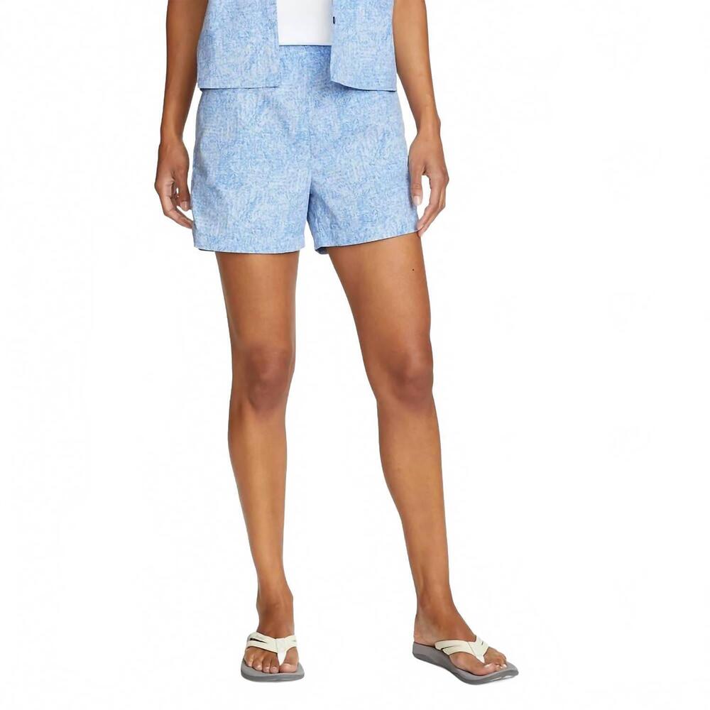 NEW EDDIE BAUER all day upf elastic waist shorts in cornflower blue